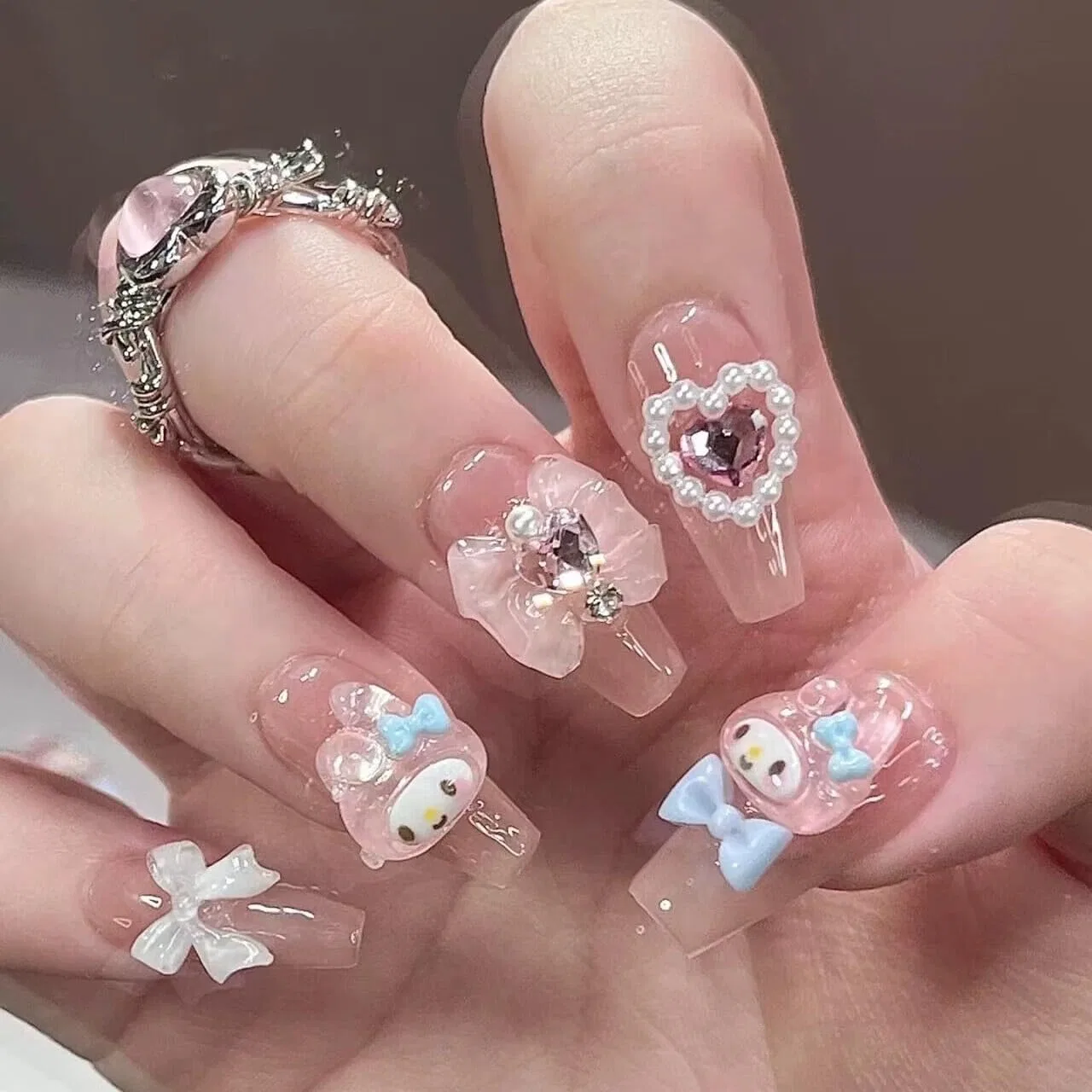 Накладные ногти «MyMe Lody Kitty» от MouyouGlow Mouyouglow, #300-S