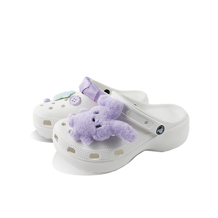 Crocs Классические туфли-сабо на платформе унисекс белого цвета