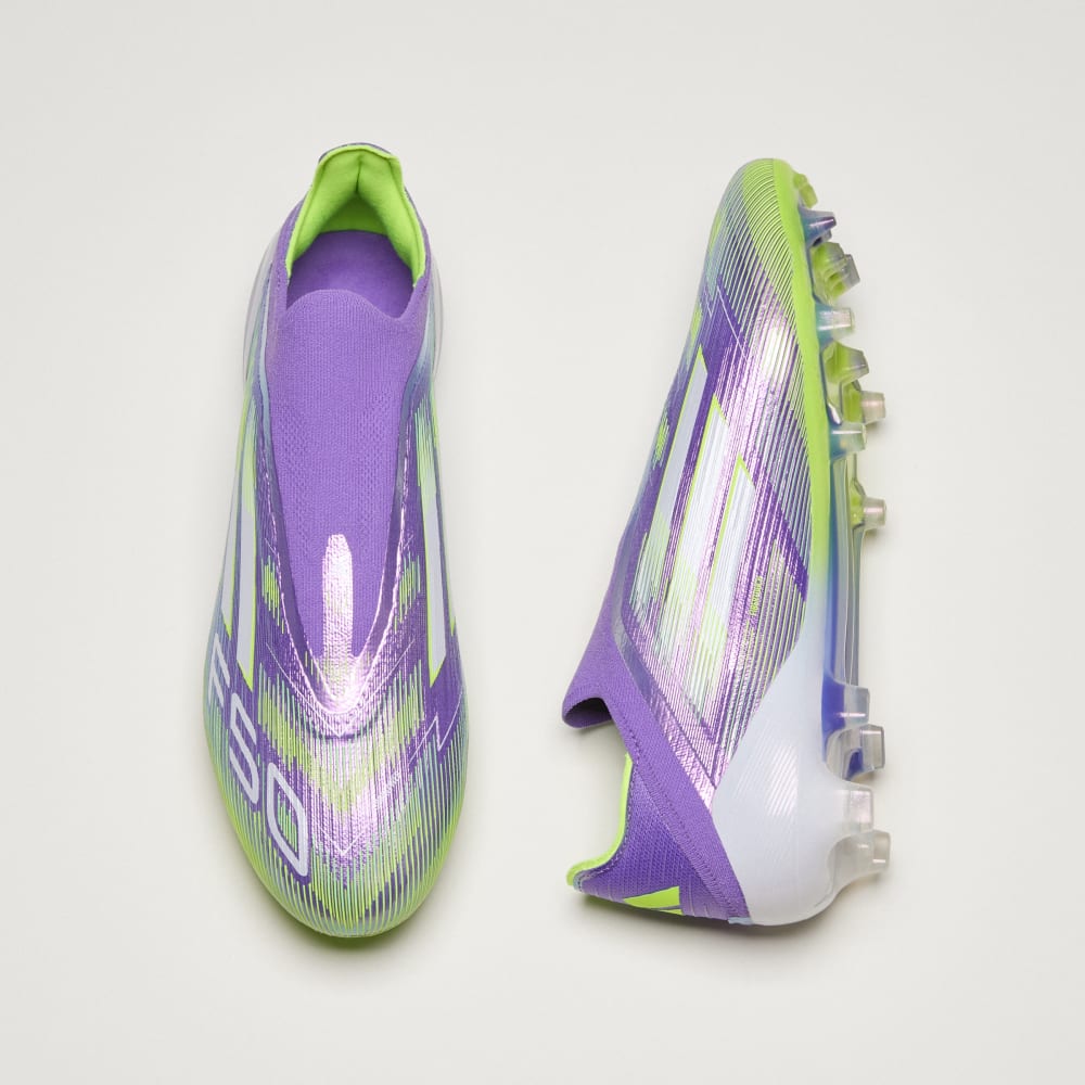 Бутсы Adidas F50 Elite Laceless Firm Ground Cleats, цвет Purple Rush/Cloud White/Lucid Lemon — фото 4