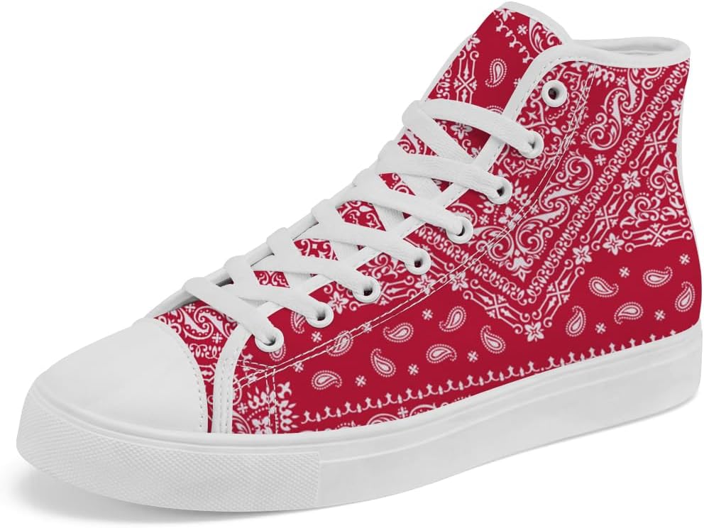 

Кроссовки Chebing Paisley High Top Canvas для мужчин и женщин, красный