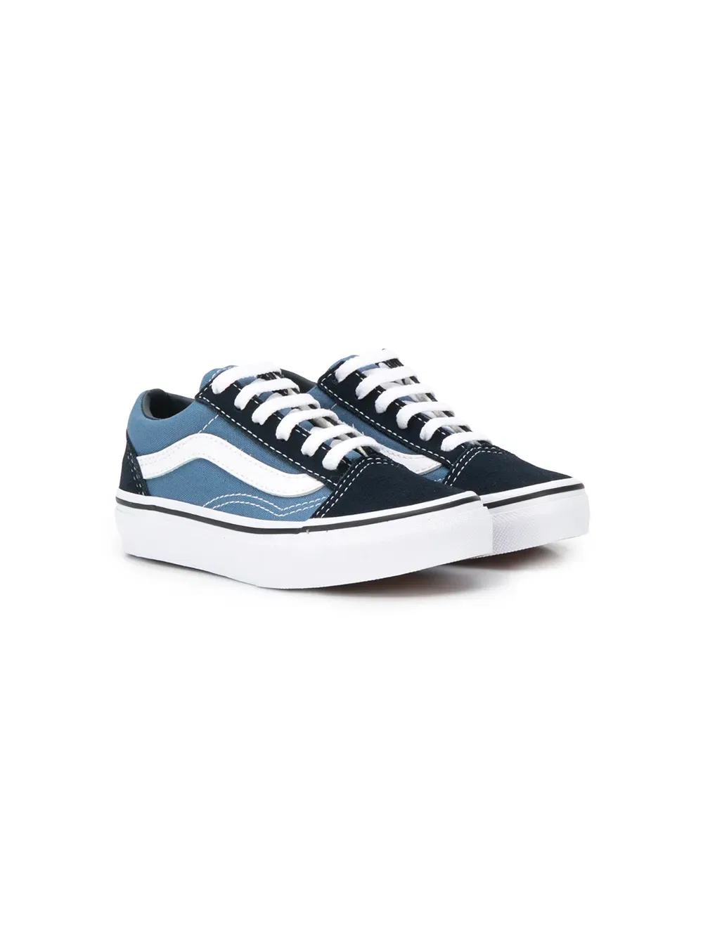 Кроссовки на плоской шнуровке Vans Kids, синий