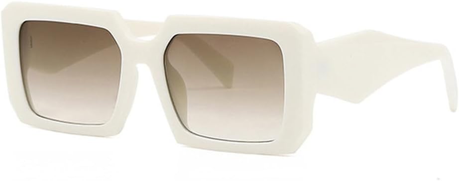 

Винтажные солнцезащитные очки для женщин с двухцветным градиентом, мужские многоугольные солнцезащитные очки с защитой от УФ-излучения UV400 HHZZYVY, Beige Tea Gradient