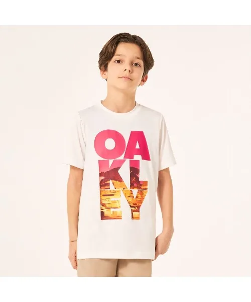 Детская футболка Oakley EN QDEVO SS TEE BOLD с логотипом оранжевая — фото 4