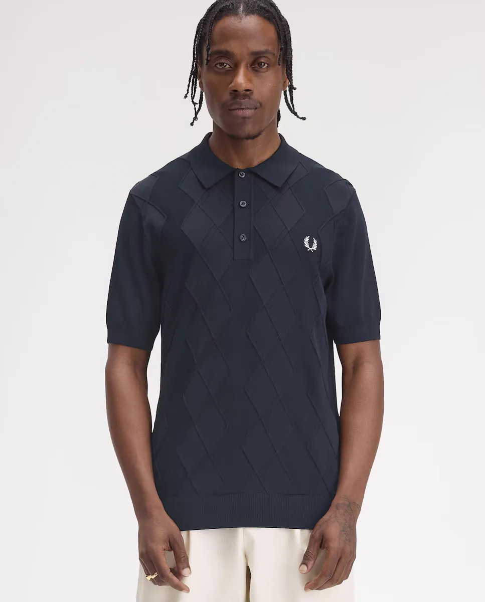 

Мужская поло с коротким рукавом Fred Perry, темно-синий