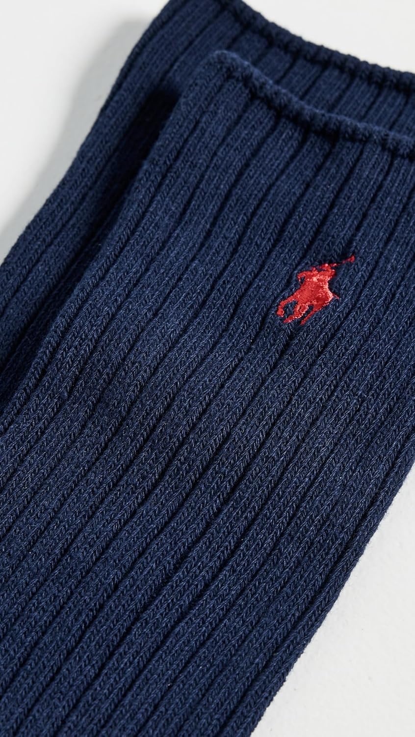POLO RALPH LAUREN мужские хлопковые ребристые носки, Navy — фото 3