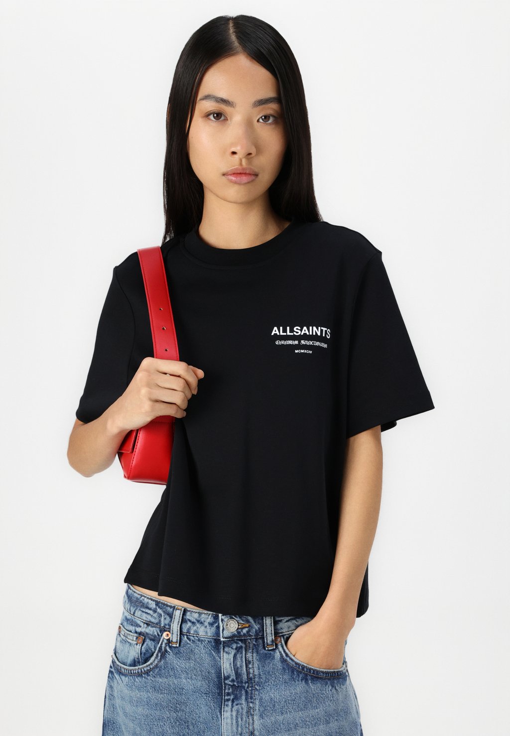 

Футболка с принтом OMNIUM LISA TEE AllSaints, черный