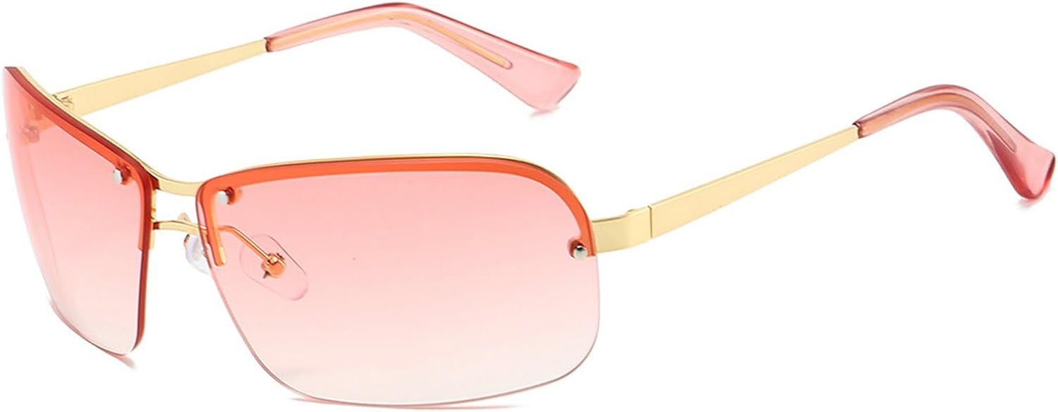 

Женские солнцезащитные очки в стиле панк «кошачий глаз» в стиле Y2K, роскошные, в маленькой прямоугольной оправе, для активного отдыха, с защитой от УФ-излучения UV400 mincl, Light Pink