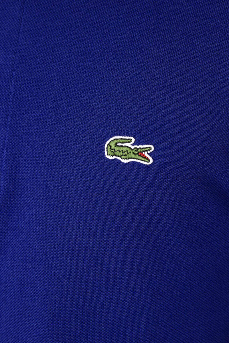 Поло с вышивкой под крокодила Lacoste, темно-синий — фото 2