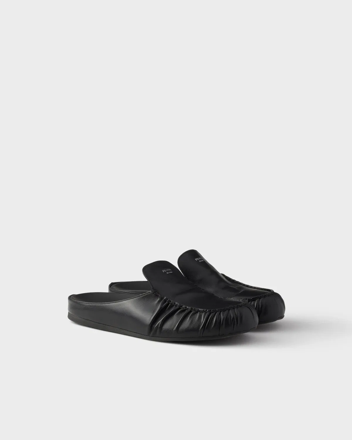 Кожаные мюли Prada, черный