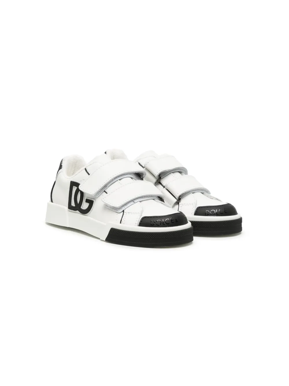 

Кроссовки на липучках с логотипом Dolce & Gabbana Kids, белый