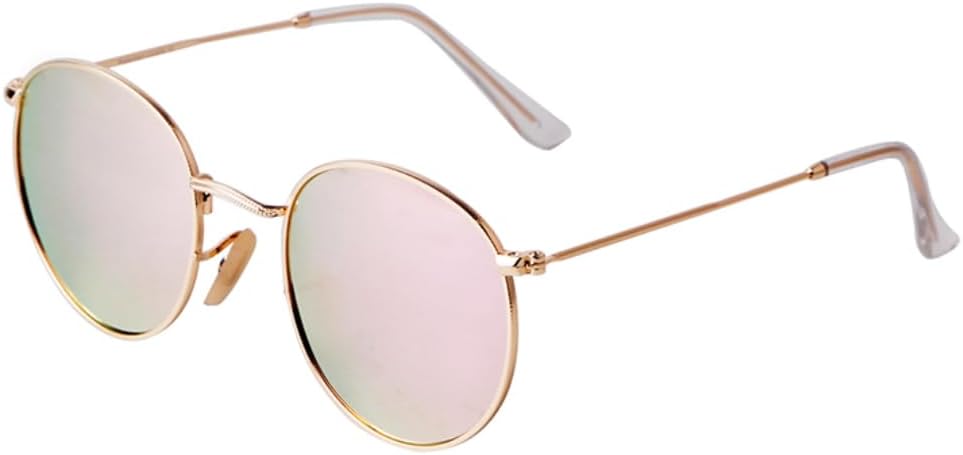 

Солнцезащитные очки с защитой UV400 | Круглая оправа, металлическая рама, плоские линзы | Для женщин и мужчин, для занятий спортом на открытом воздухе и вождения DSVIGF, 04