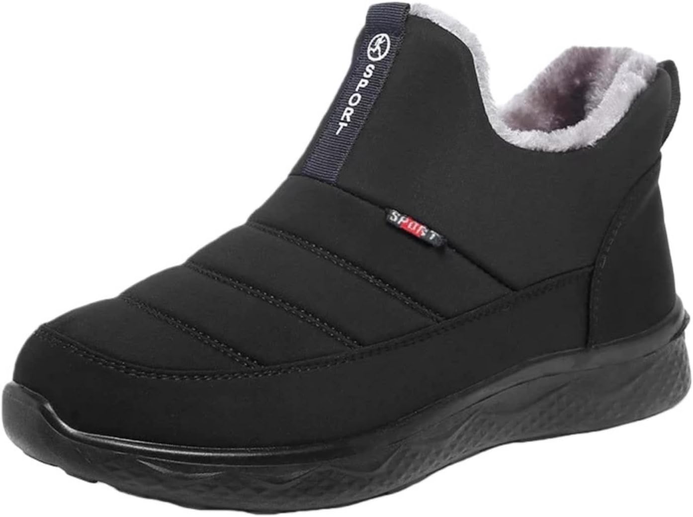 

Женские зимние сапоги, мужские теплые ботинки с меховой подкладкой, водонепроницаемые, противоскользящие, утепленные обувь, удобные, легкие короткие ботинки с толстой подошвой, термостойкие, теплые и уютные ботинки Generic, черный