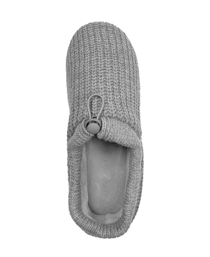 Мужские тапочки Noah Rib Knit с завязками на шнурке Heat Holders, серый — фото 3