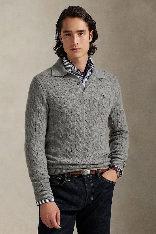 

Шерстяной свитер Polo Ralph Lauren, серый