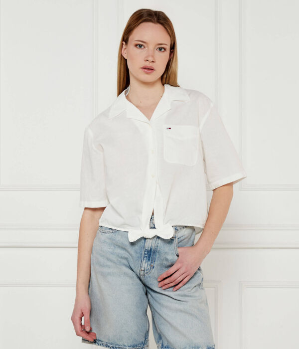 

Рубашка Loose fit Tommy Jeans, экрю