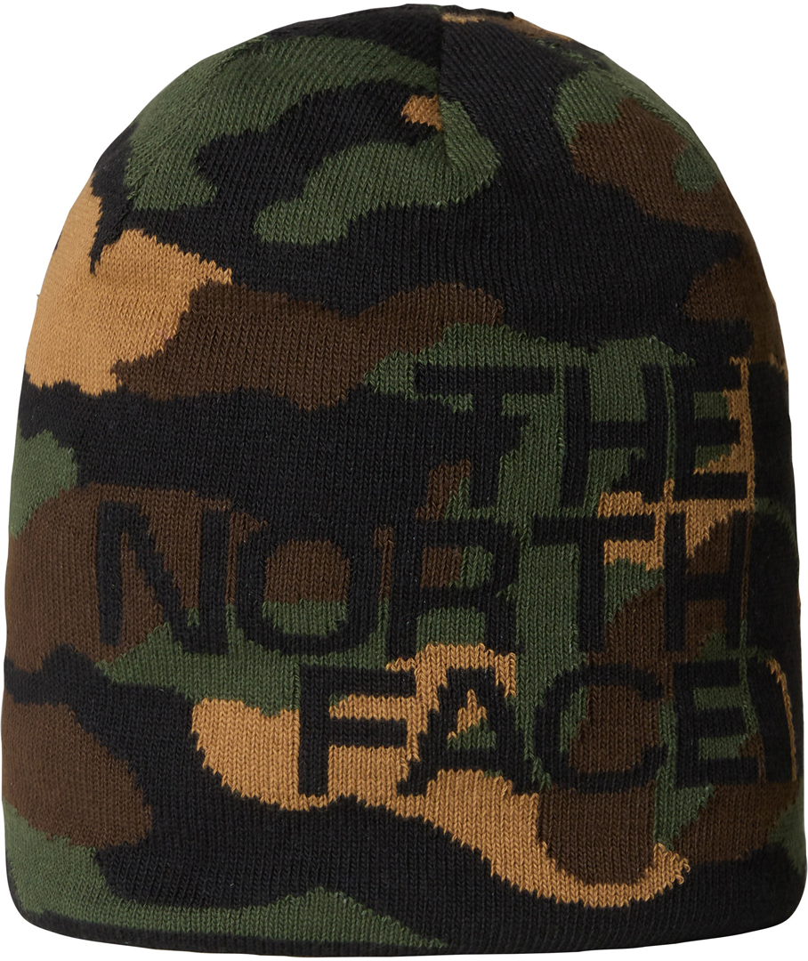 

The North Face Шапка Reversible highline beanie tnf black/tnf camo print