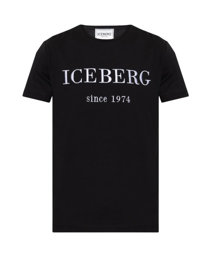 

Футболка с круглым вырезом и логотипом Iceberg, черный