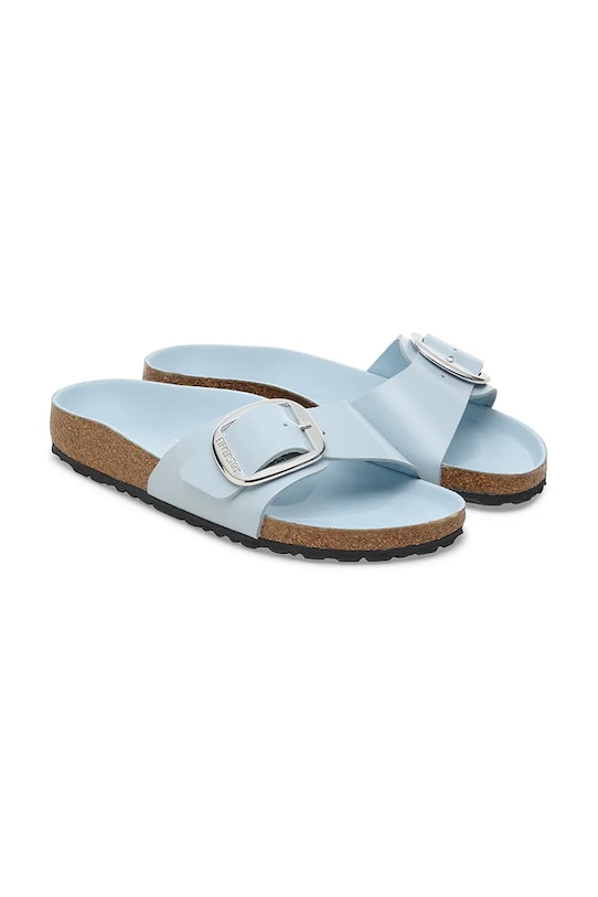 Кожаные шлепанцы Madrid с широкой пряжкой Birkenstock, синий — фото 3