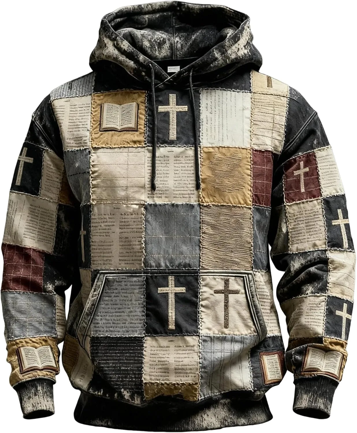 

Мужская футболка с принтом Faith и христианским крестом