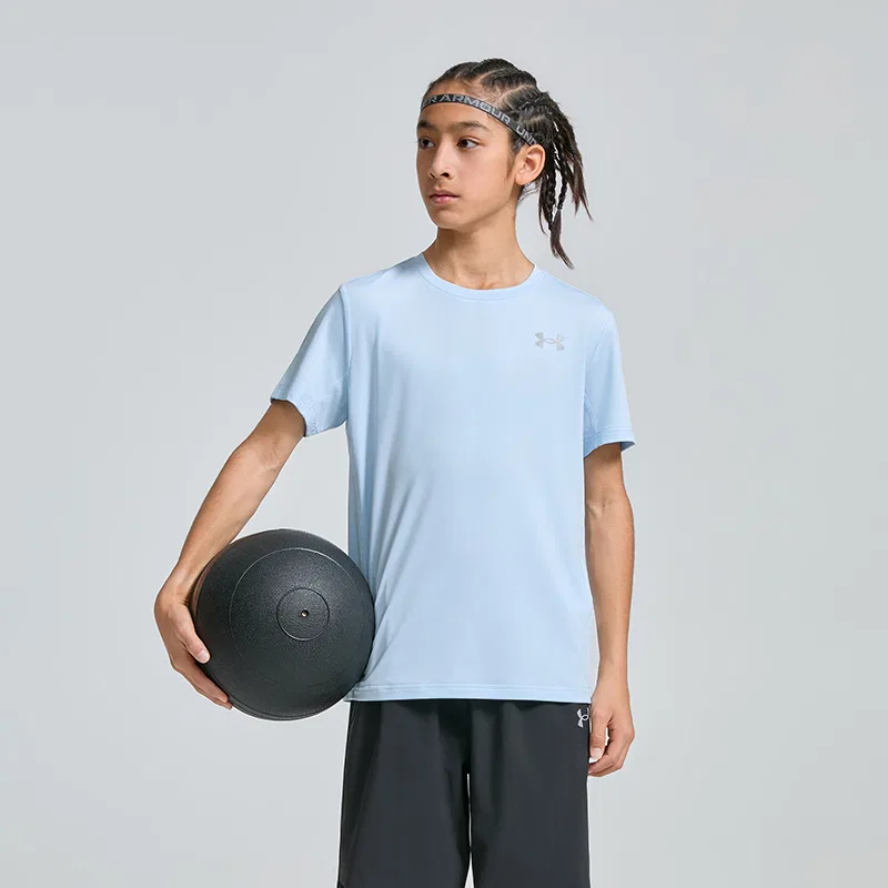 Футболка Comprehensive Training для подростков Under Armour, Light Silicon Blue — фото 4