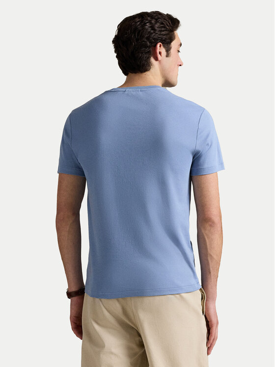 Футболка облегающего кроя на заказ 710740727095 Polo Ralph Lauren, синий — фото 3