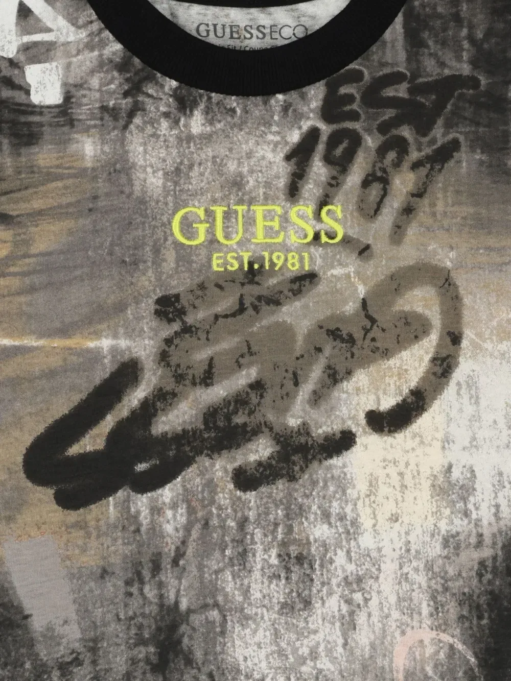 Футболка с круглым вырезом и принтом Guess Kids, серый — фото 3