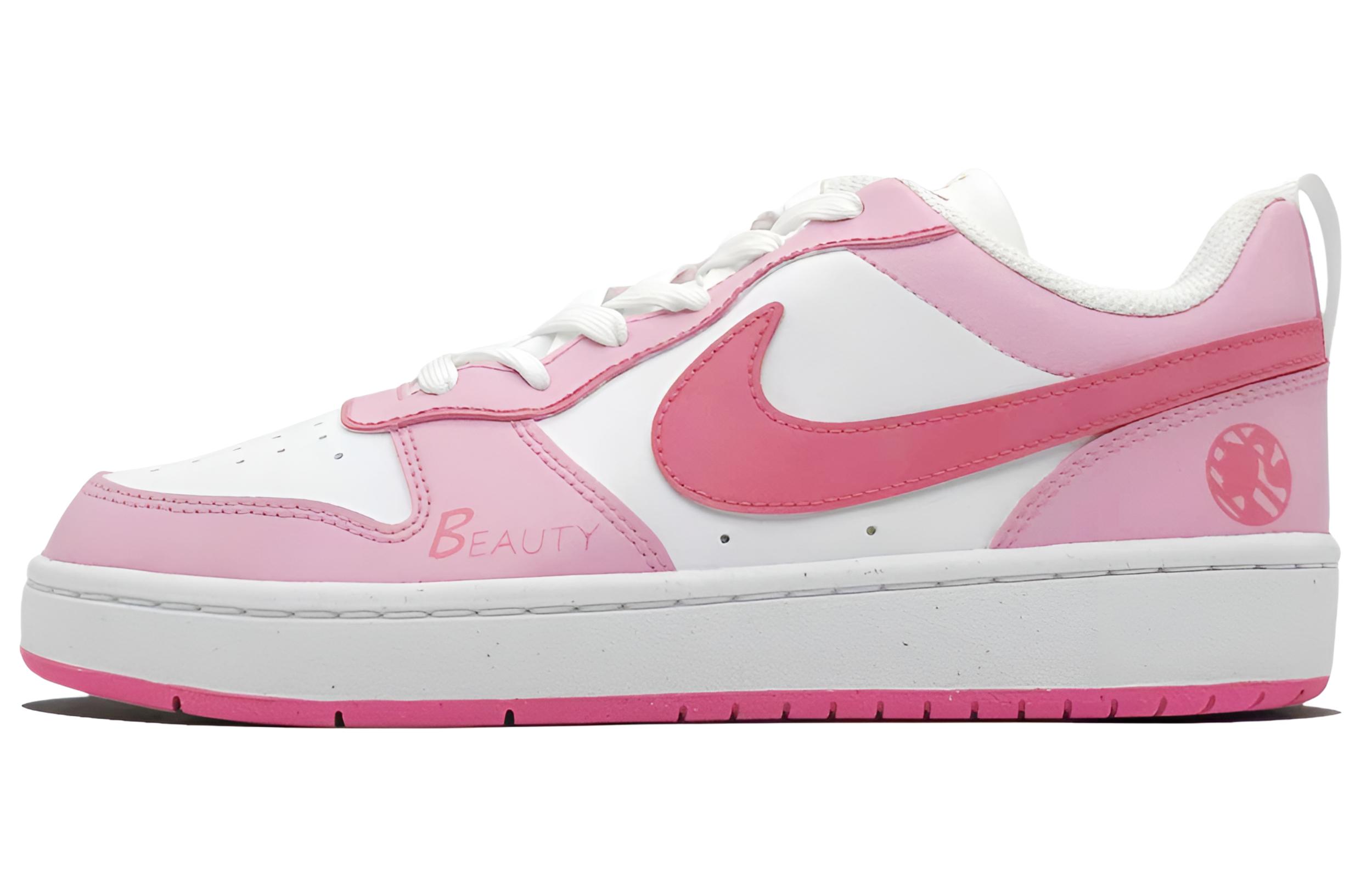 

Court Borough Sweetheart Cherry противоскользящие устойчивые к истиранию низкие детские скейтбординговые кроссовки Nike, розовый