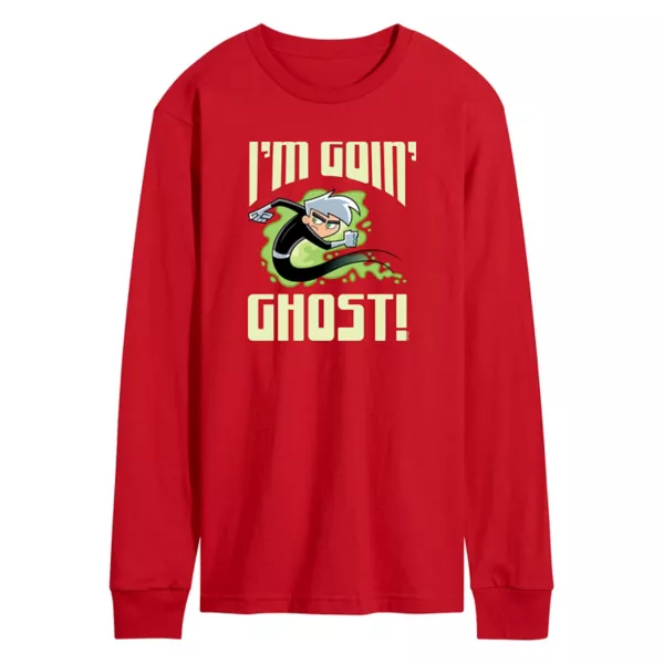 

Мужская футболка с принтом «Danny Phantom I'm Goin' Ghost» Nickelodeon, красный