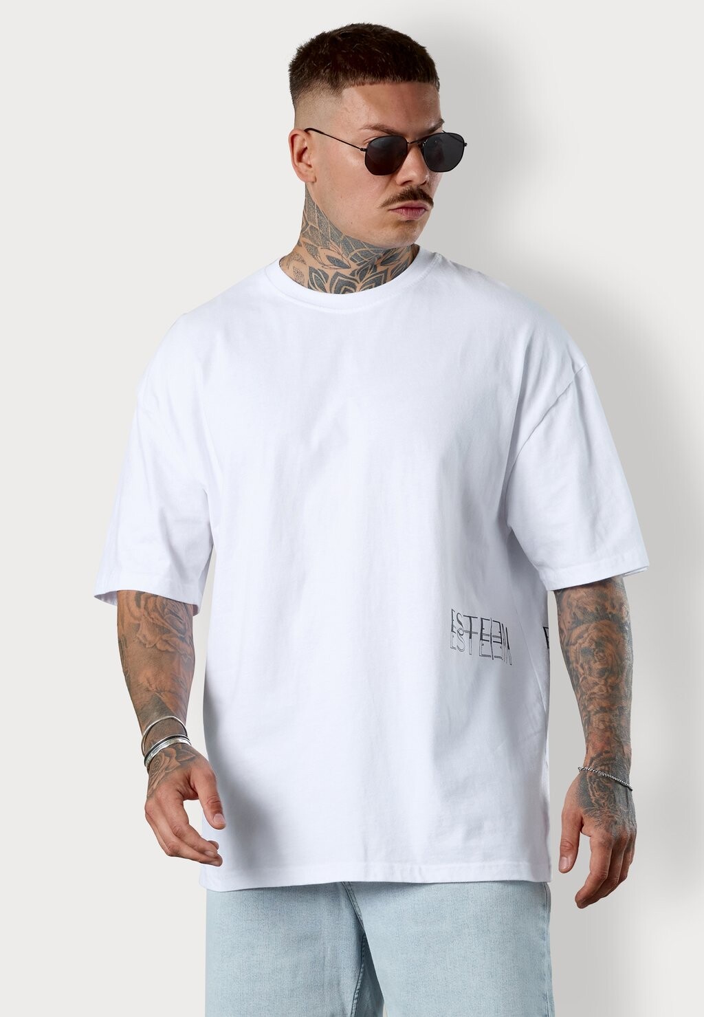 

Футболка с принтом DOUBLE LETTERING OVERSIZED ESTEEM, белый