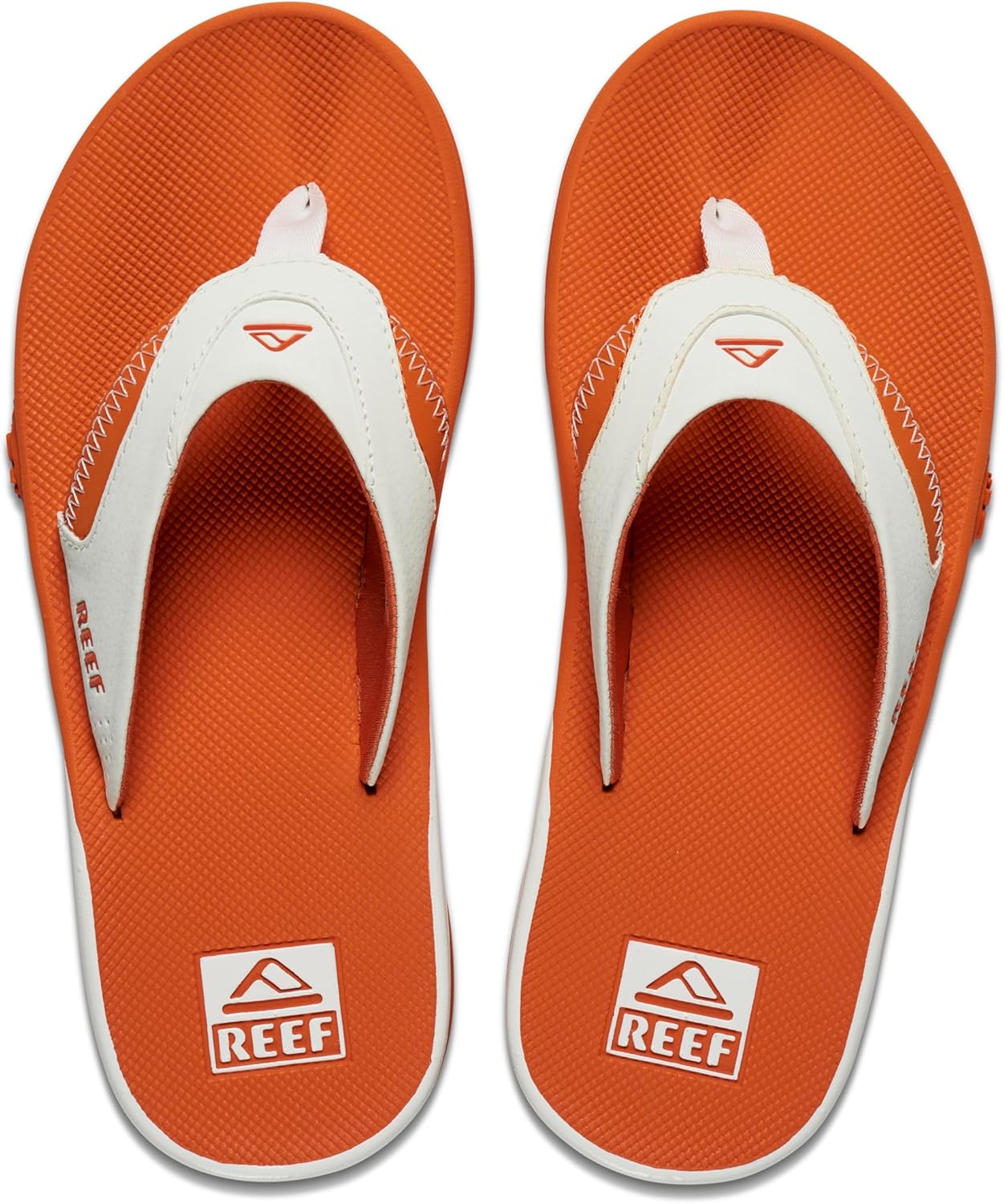 Мужские вьетнамки REEF Fanning с открывалкой для бутылок, белый/оранжевый — фото 4