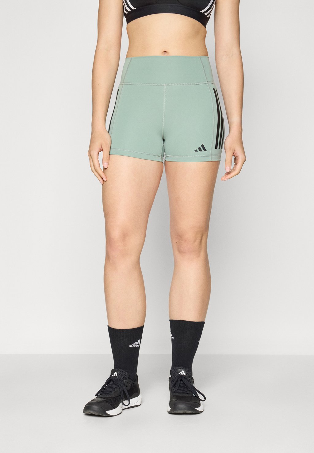 

Леггинсы OPTIME 3 STRIPES Adidas Performance, зеленый