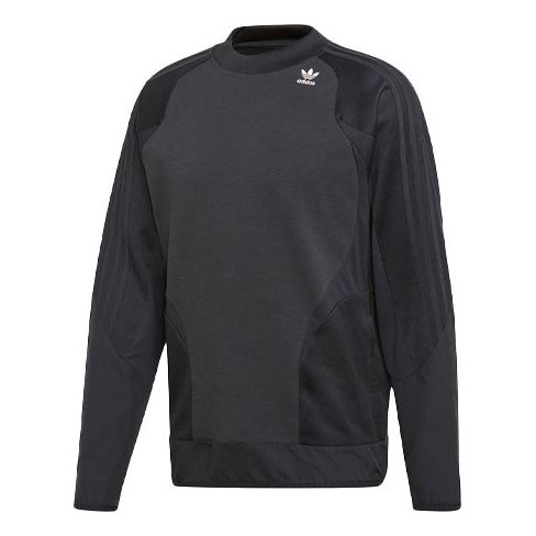 

Толстовка originals sweatshirt splicing casual sports round neck pullover black Adidas, черный