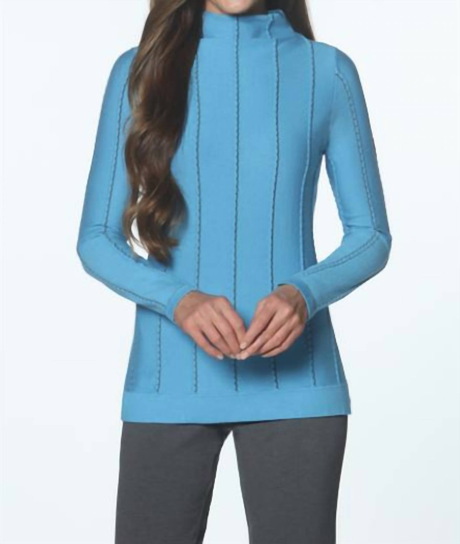 

Свитер с узором вязания в цвете французский голубой/стальной J'Envie/Eli