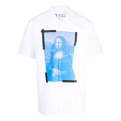 

Рубашка ss21 printing logo short sleeve shirt white Off-White, белый