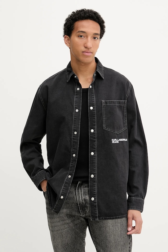 

Джинсовая рубашка Karl Lagerfeld Jeans, черный