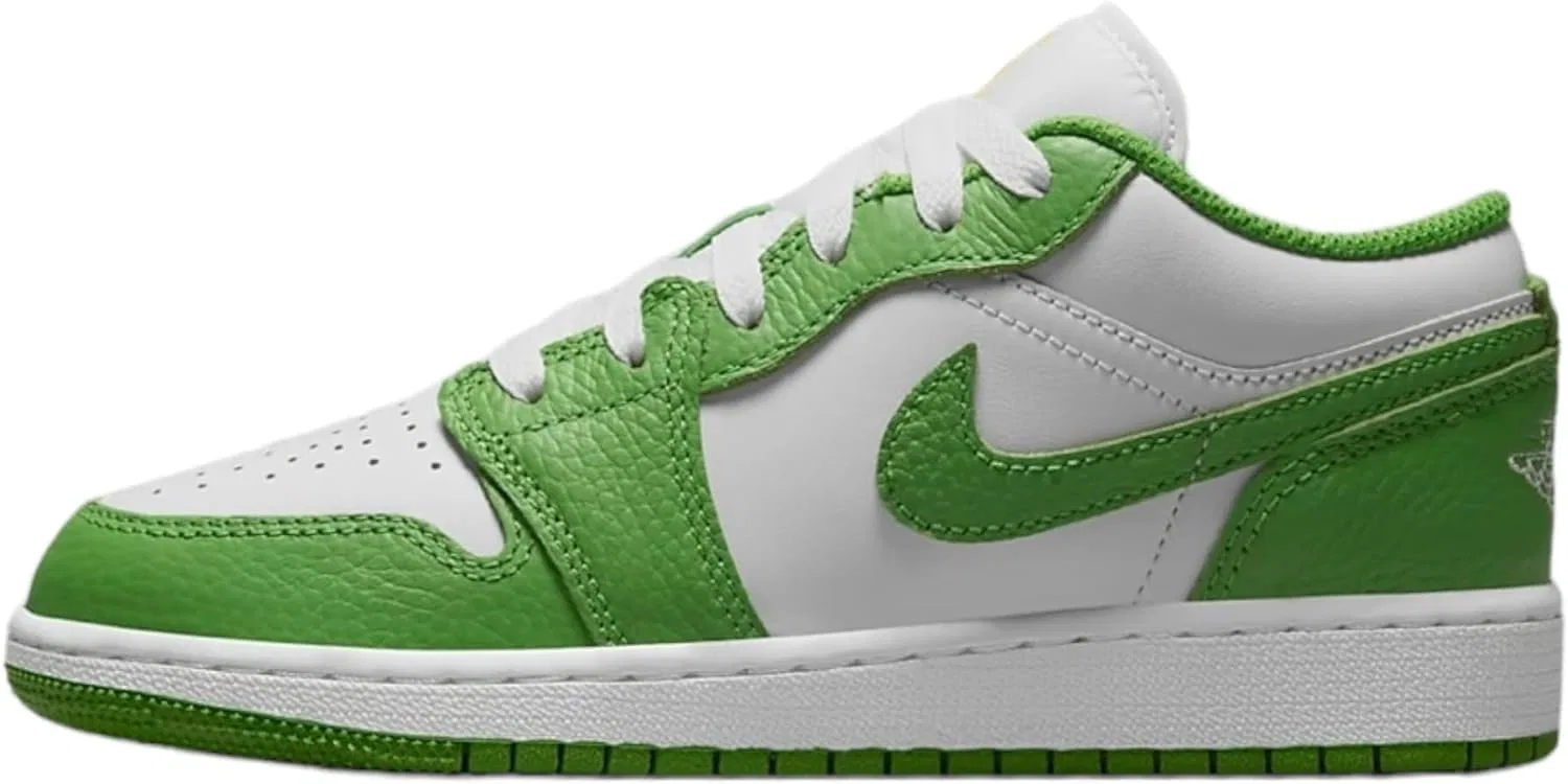 Кроссовки Nike Air Jordan 1 Low для девочек, белый/зеленый