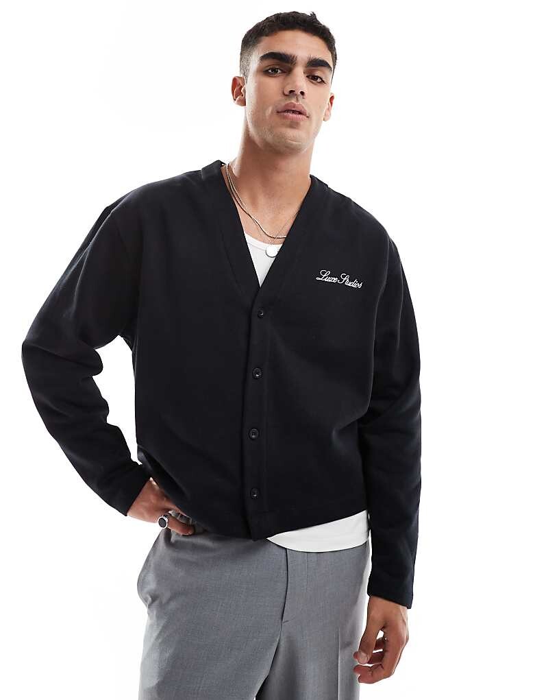 

ASOS DESIGN — Черный кардиган с надписью Luxe Studios на груди