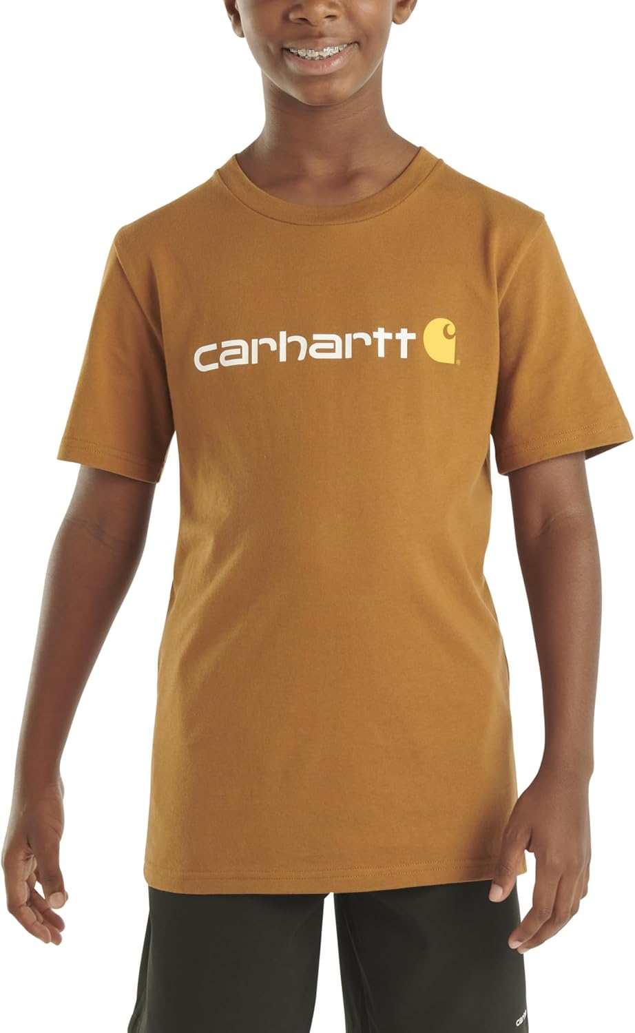 

Carhartt мальчиковая футболка с коротким рукавом и логотипом, Carhartt Brown, Коричневый, Carhartt мальчиковая футболка с коротким рукавом и логотипом, Carhartt Brown