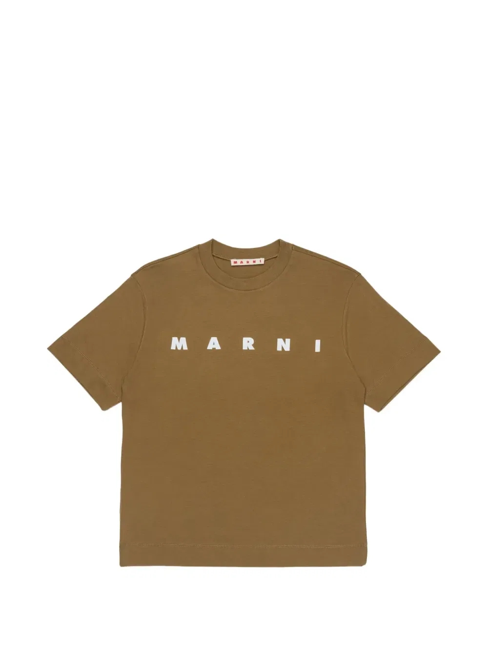 Футболка с логотипом Marni Kids, коричневый