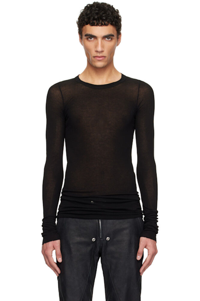 

Черная футболка Hollywood Rib LS Rick Owens