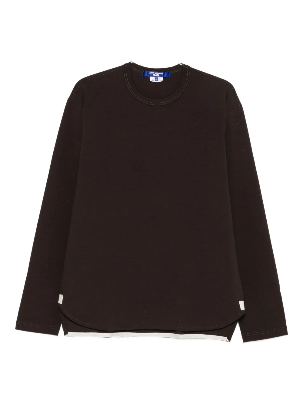 

Лонгслив с изогнутым подолом Junya Watanabe MAN, коричневый
