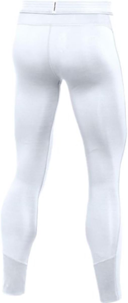 Nike Mens Pro Warm Training Tight Мужские компрессионные леггинсы для бега, White — фото 2