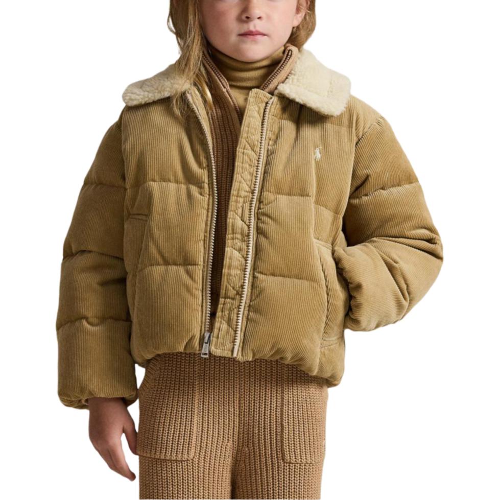 Детская пуховая куртка Kids' Polo Ralph Lauren, хаки — фото 4