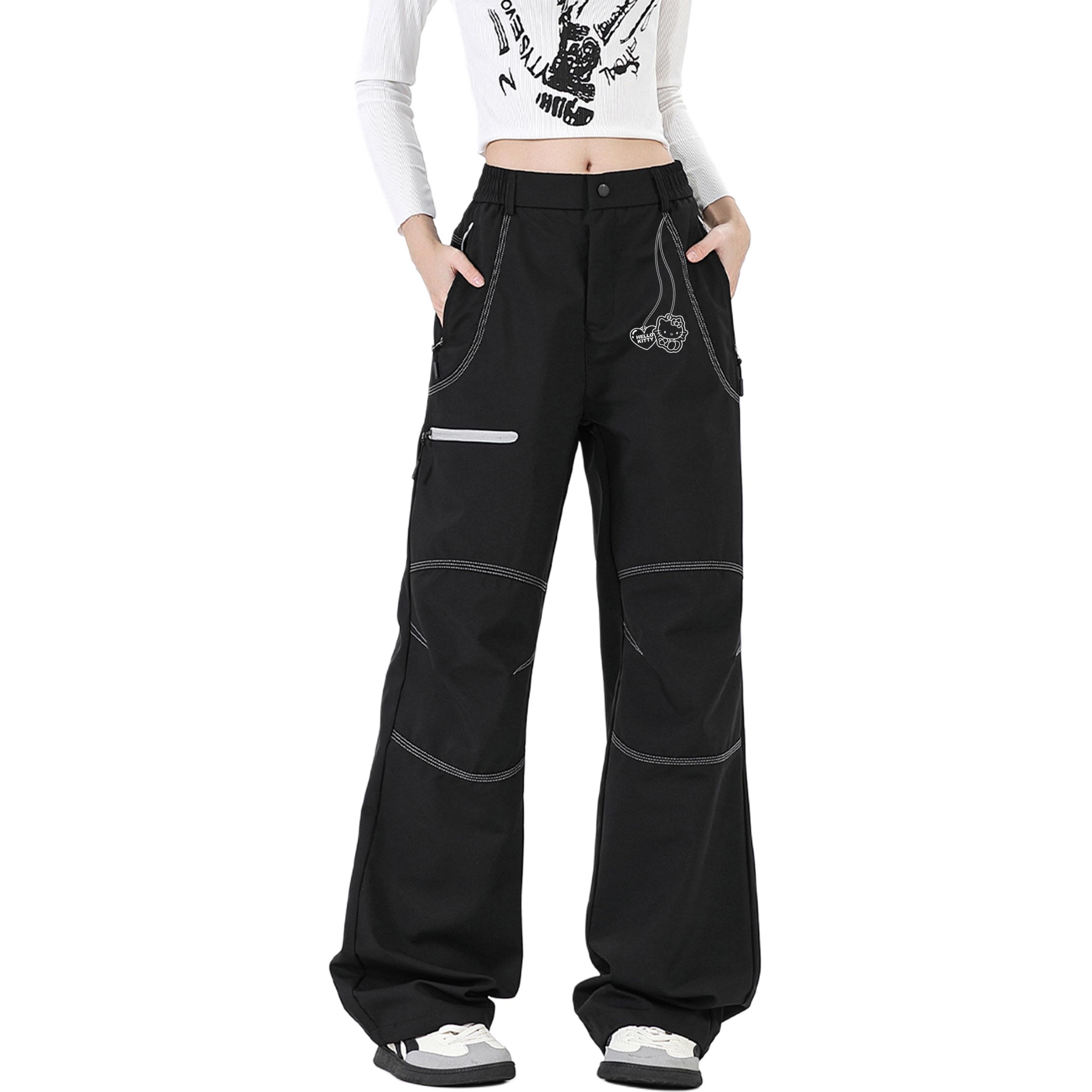 

Hello Kitty, повседневные брюки Unisex Sanrio, черный