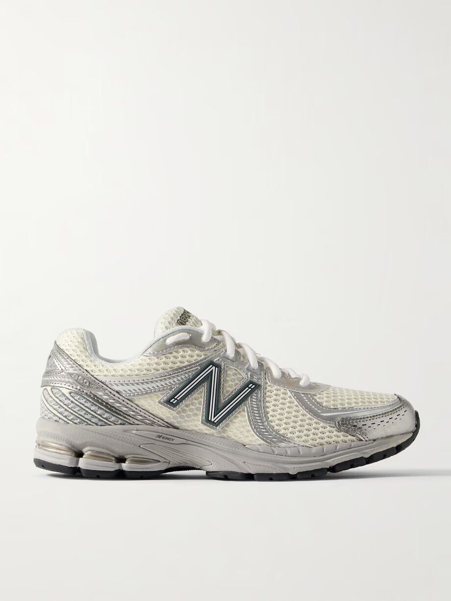 Кроссовки 860v2 Ceres из каучука и сетки с кожаной отделкой New Balance, серый