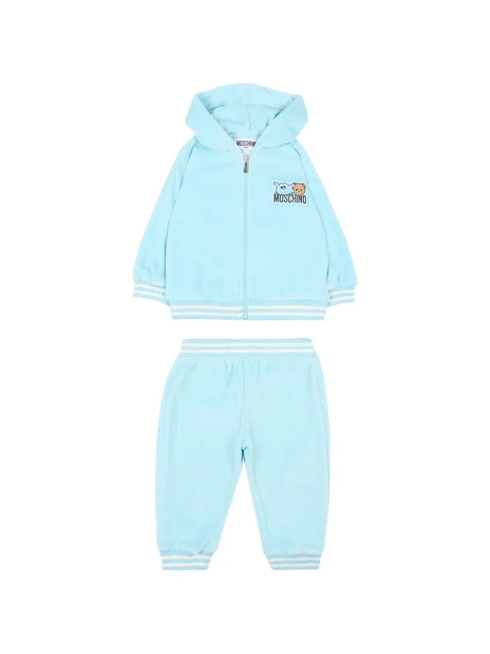Костюм с капюшоном Moschino Kids, синий