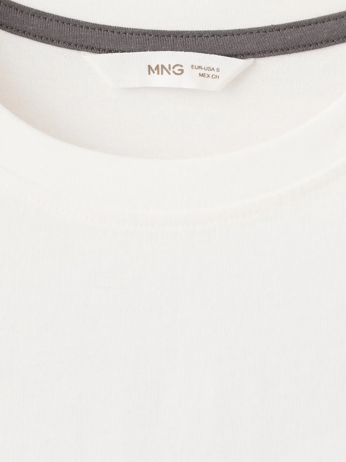 Футболка 'WORRIES' Mango Teen, Off White — фото 2