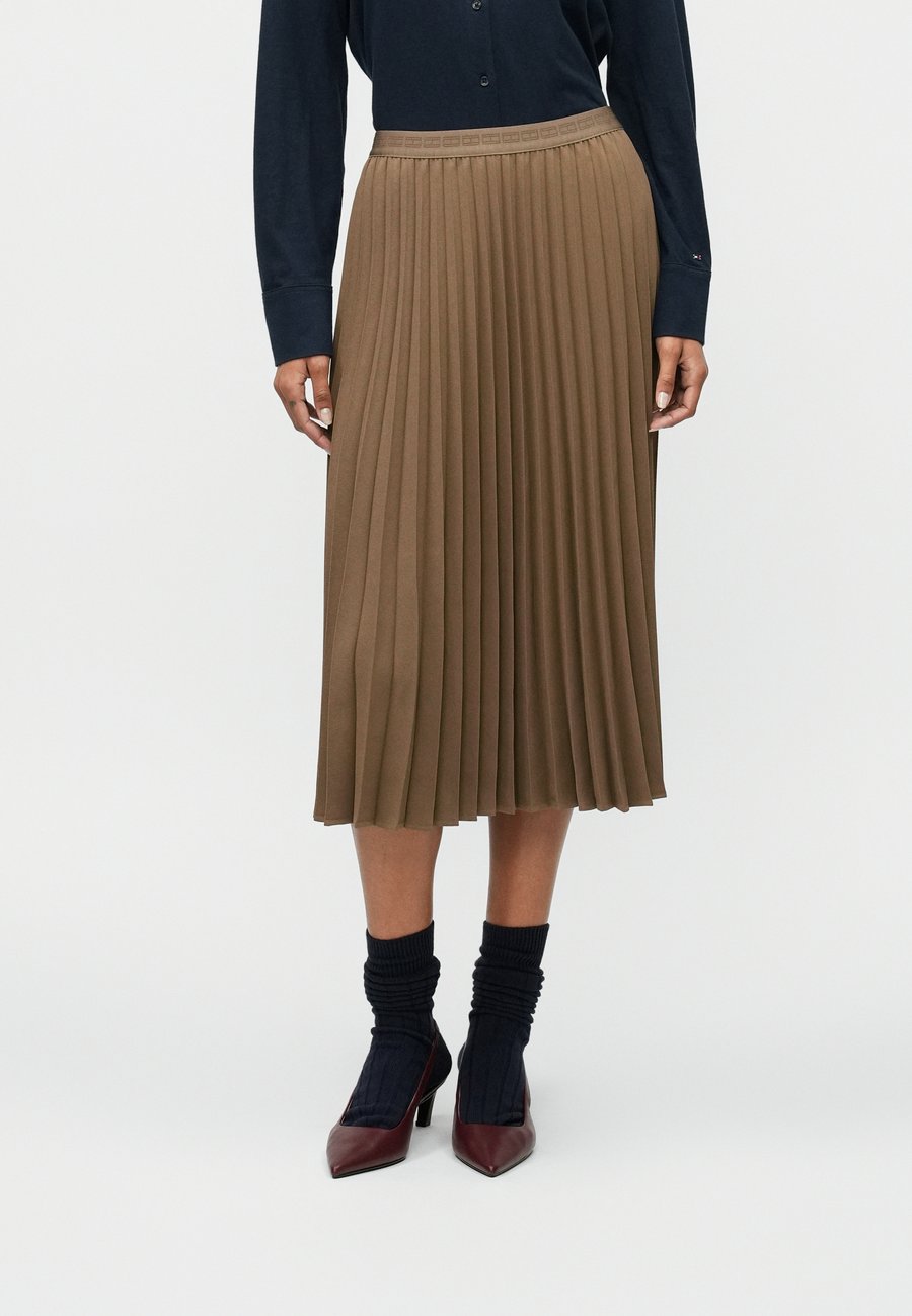 

Юбка Tommy Hilfiger FLUID PLEATED PULL ON MIDI SKIRT, Nordic Taupe/Taupe