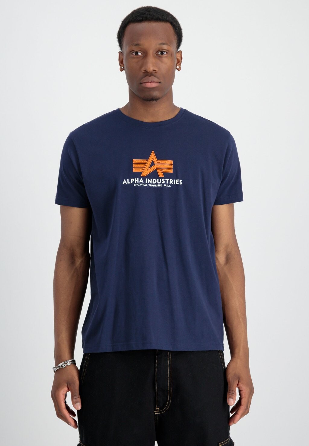 

Футболка с принтом Alpha Industries, цвет ultra navy