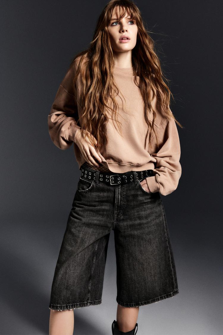 

Толстовка свободного кроя со швами Pull And Bear, розовый